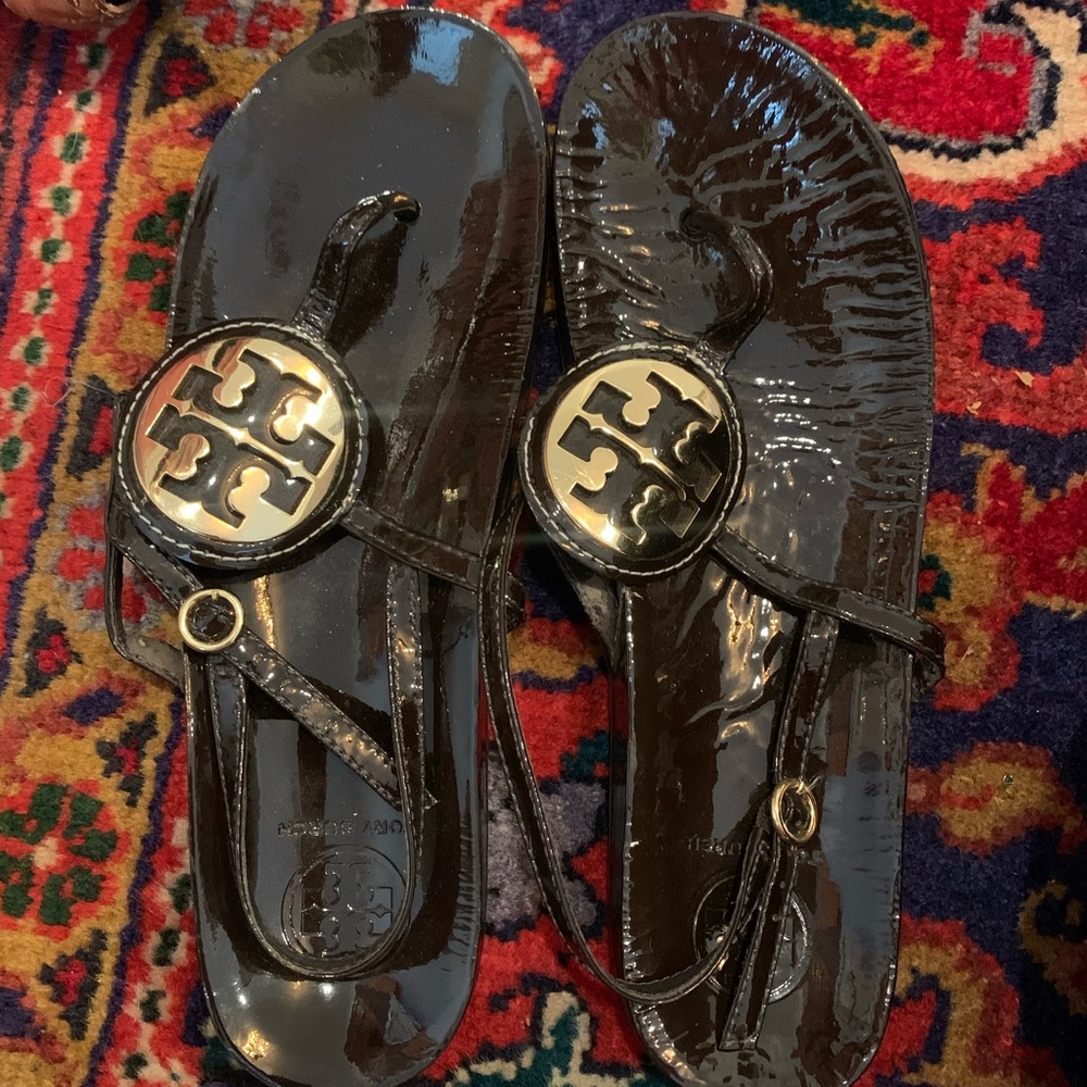 Tory Burch patent sandal